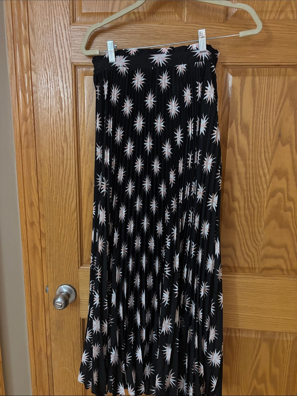 Anthropologie Maeve Isobel Starburst Pleated Midi Skirt M NWOT